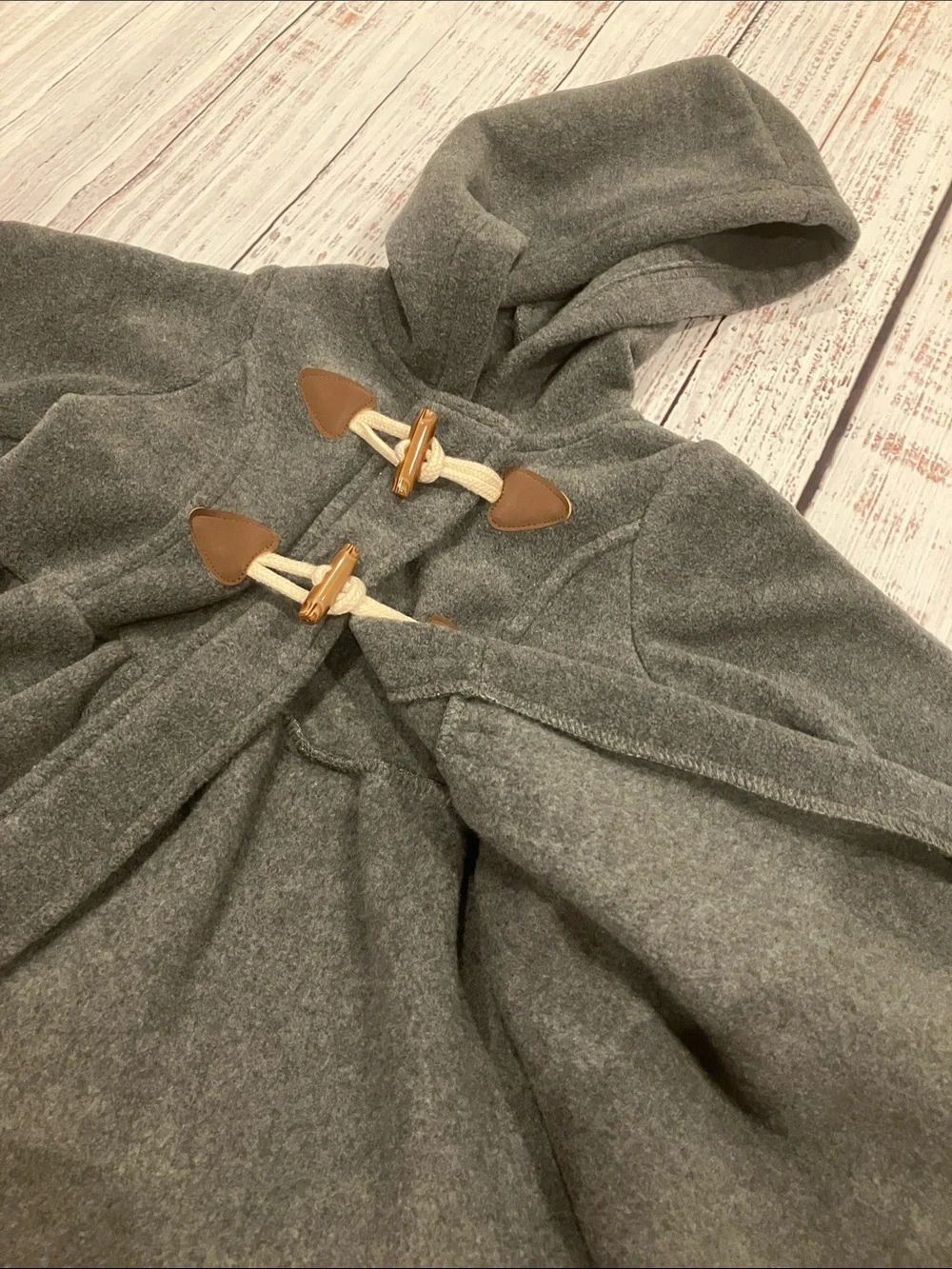 Good Lad Toddler Hooded Toggle Coat in Charcoal Gray